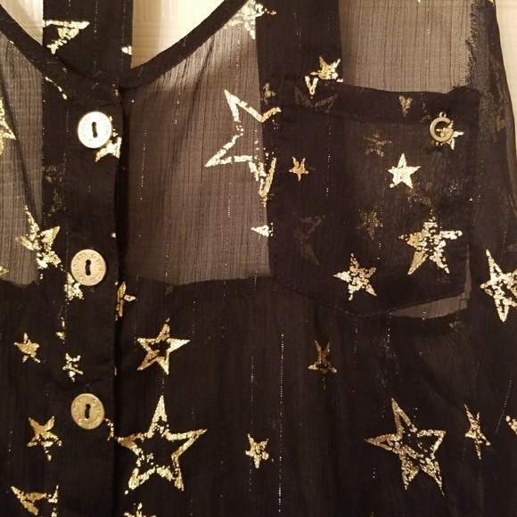 G by Guess Sheer Button Up Tank - Picture 3 of 6